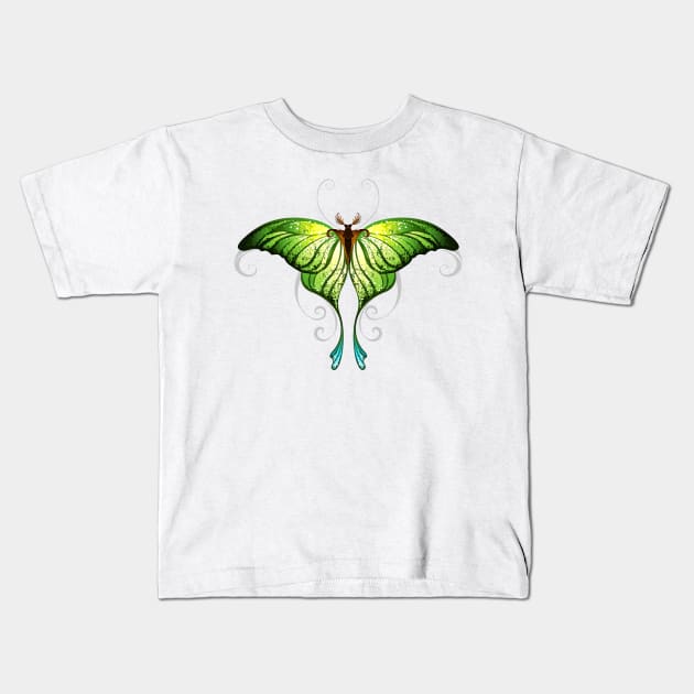 Green butterfly ( Green butterflies ) Kids T-Shirt by Blackmoon9